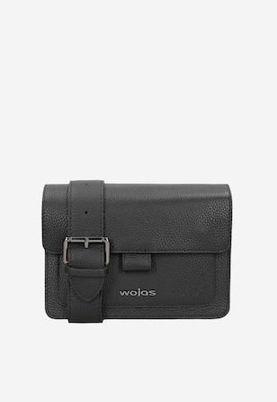 Czarna mała torebka damska ze skóry licowej