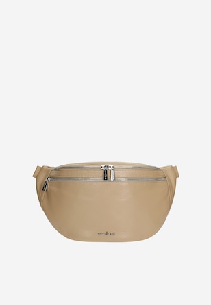 Kožená béžová ľadvinka