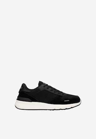 Černé pánské sneakers RELAKS na bílé podrážce