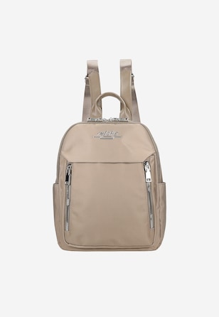 RELAKS beżowy materiałowy plecak miejski R90004-14