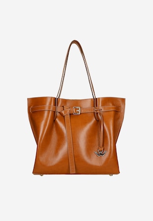 Duża skórzana shopperka damska