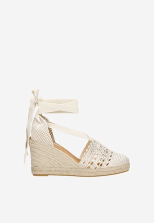 Beżowe espadryle RELAKS w stylu boho