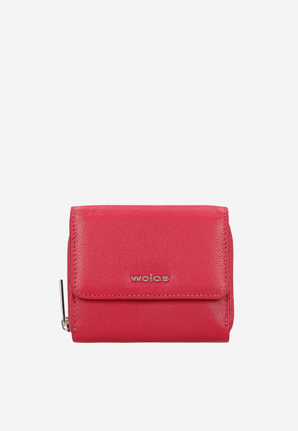 Small pink wallet with golden accents