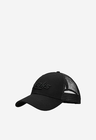RELAKS czarna czapka z daszkiem z siatką