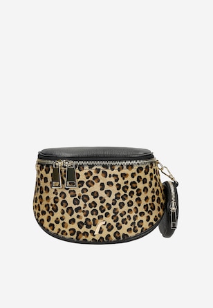 RELAKS czarna nerka w panterkę