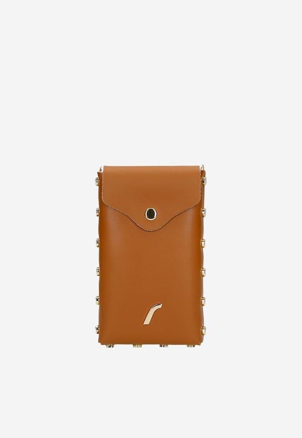 Brązowa torebka na telefon RELAKS