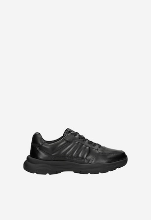 Czarne sneakersy męskie ze skóry licowej