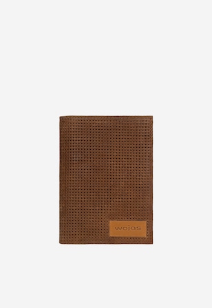 Svetlohnedá veľká pánska peňaženka z textúrovanej kože