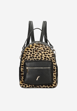 RELAKS mały miejski plecak w panterkę