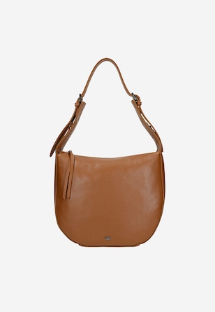 Velká hnědá kožená dámská kabelka