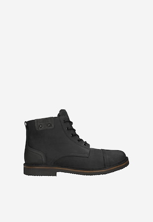 Czarne trzewiki męskie za kostkę