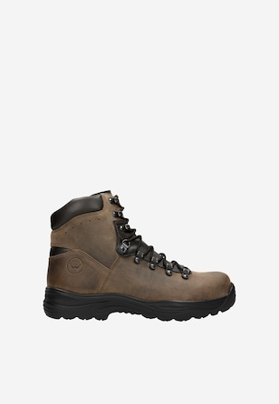 Brązowe trzewiki taktyczno–trekkingowe ponad kostkę z membraną Sympatex