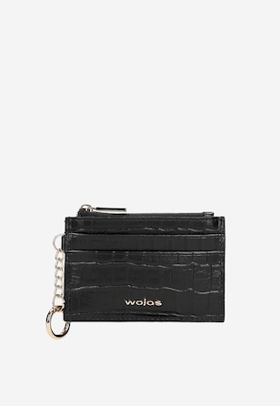 Čierne lakované púzdro na karty a doklady