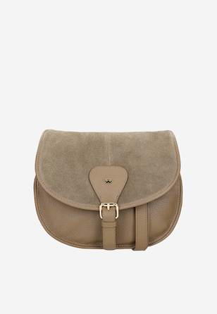 Ciemnobeżowa torebka półksiężyc