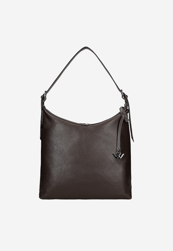 Tmavohnedá kožená dámska kabelka