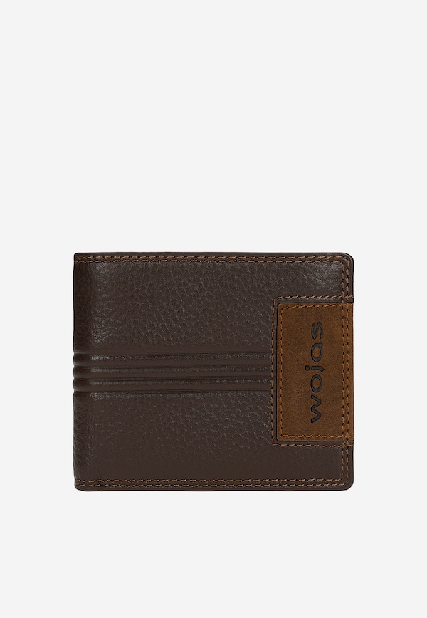 Brązowy portfel męski ze skóry licowej