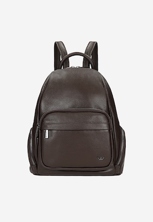 Čokoládový kožený mestský batoh