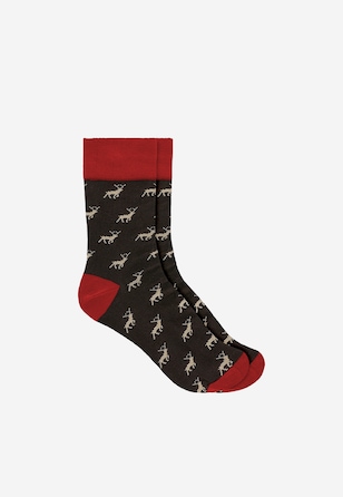 Bambusowe czekoladowe skarpety w świąteczny motyw