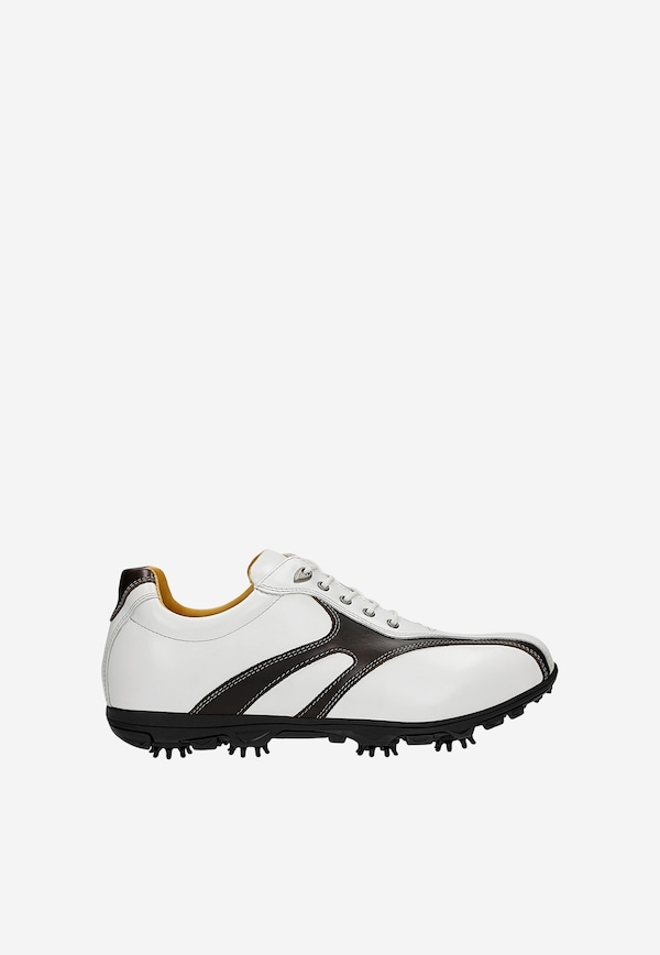 Brązowe męskie półbuty golfowe