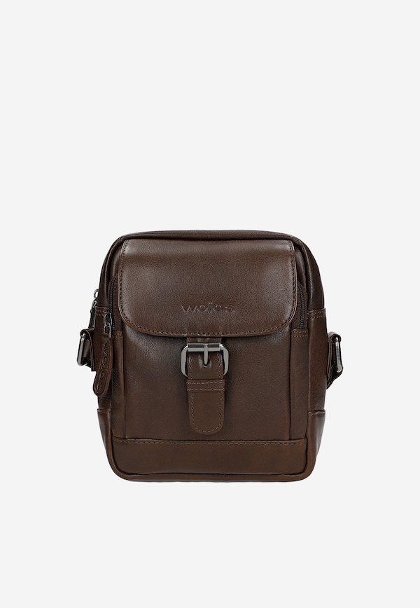 Malá hnědá pánská taška z pravé kůže