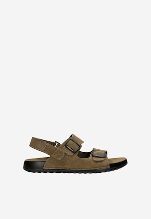 Beżowe sandały męskie z nubuku z linii Comfort