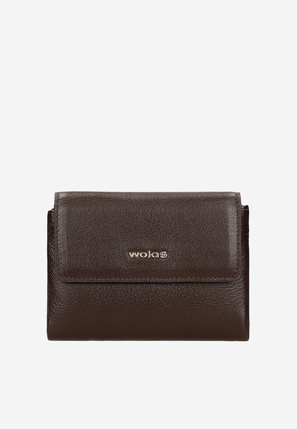 Czekoladowy portfel damski ze skóry naturalnej