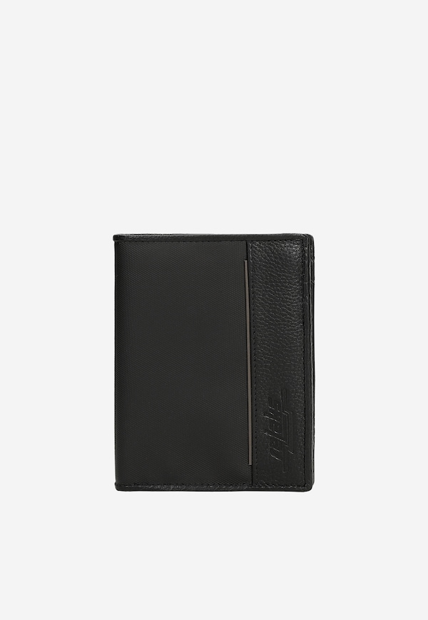 Čierna peňaženka RELAKS s kožanými vložkami