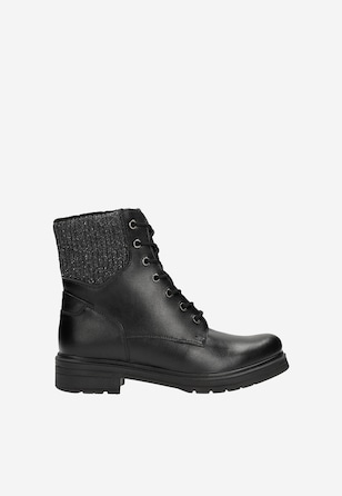 Čierne dámske workery s ponožkou