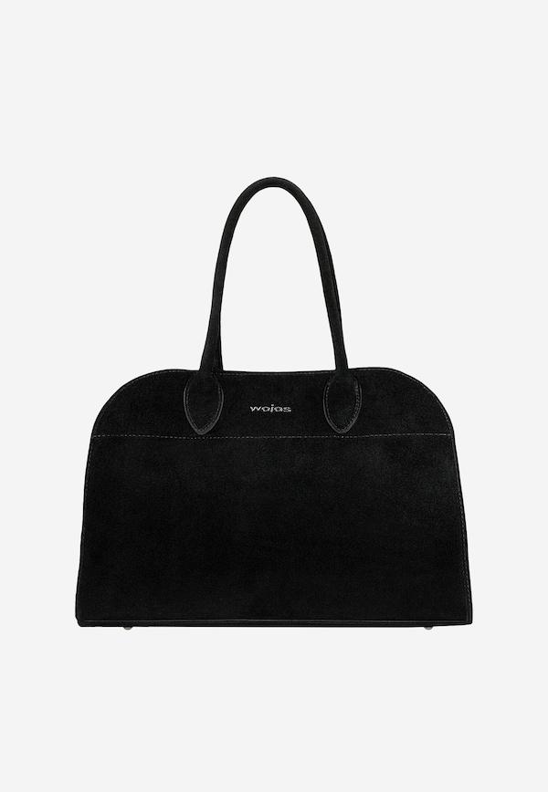 Velká černá dámská kabelka z hověziny