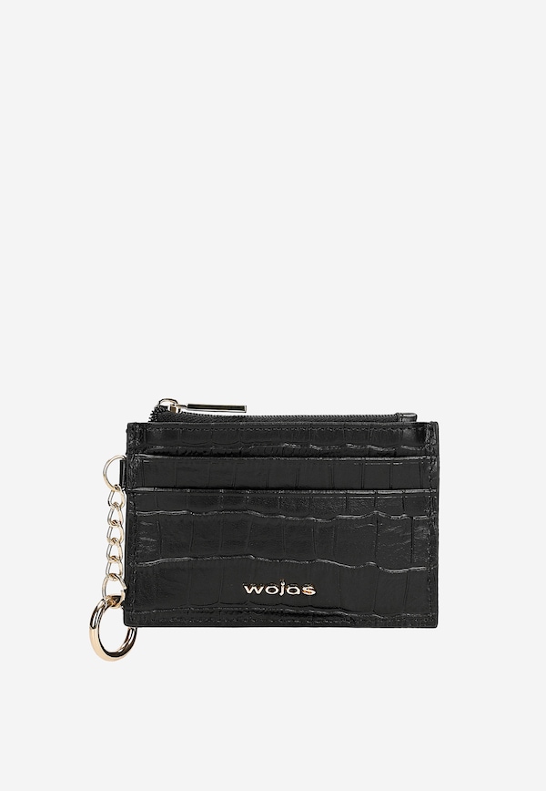 Čierne lakované púzdro na karty a doklady