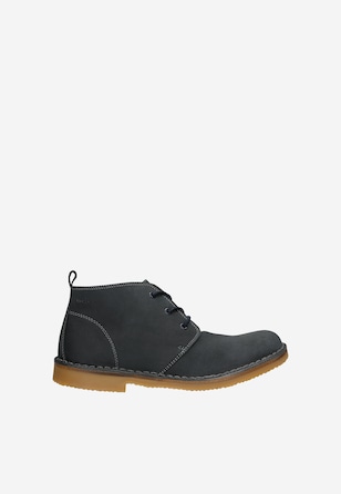 Granatowe trzewiki męskie chukka