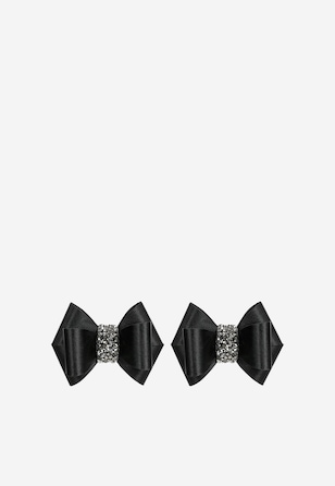 Saténové mašle na topánky vo forme klipsov