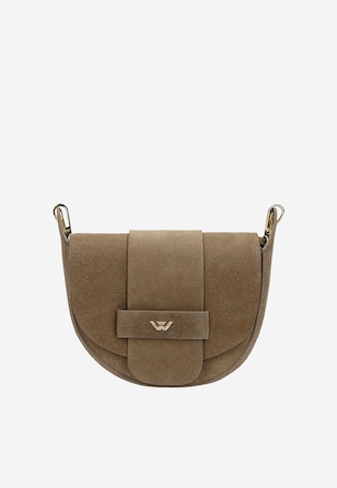 Ciemnobeżowa torebka damska crossbody