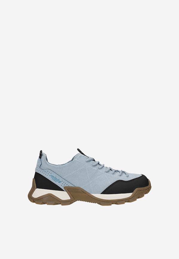 Niebieskie sneakersy RELAKS z czarnymi wstawkami