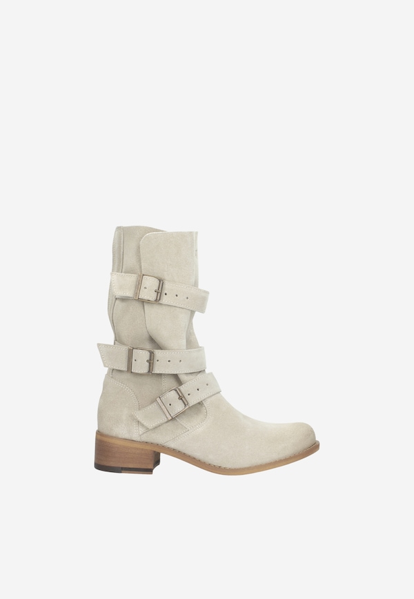 Beżowe botki damskie