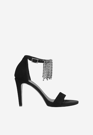 Czarne sandały damskie