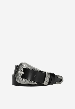 Curea neagră cu cataramă decorativă damă