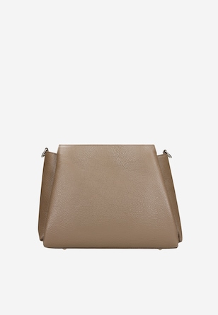 Béžová dámska kabelka z lícnej kože