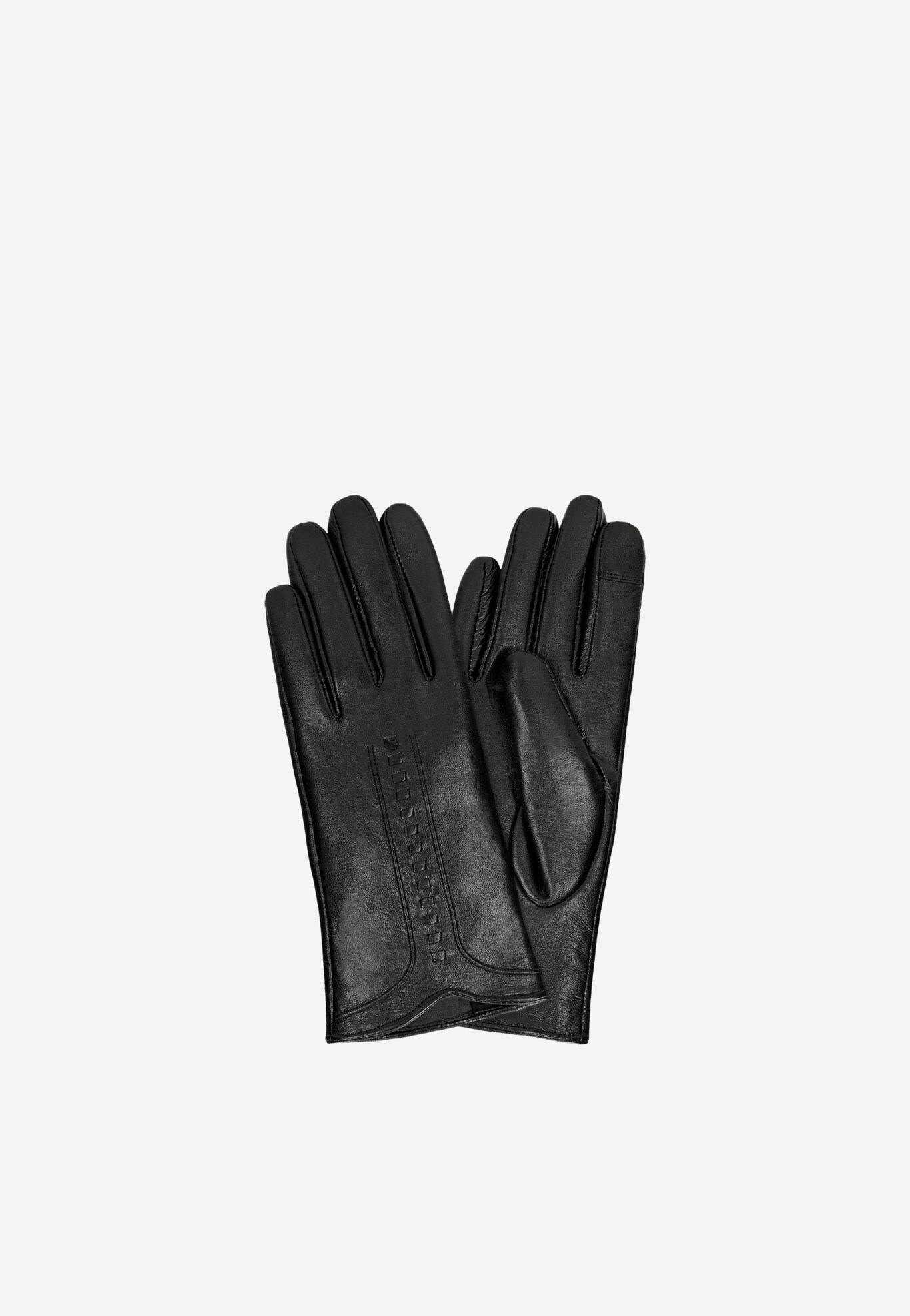 Czarne rękawiczki damskie ze skóry