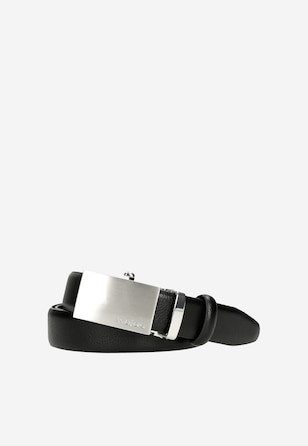 Čierny elegantný pánsky opasok