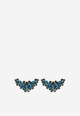 Zielono-niebieskie ozdoby do obuwia