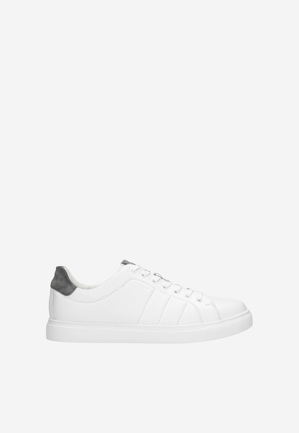 Kožené sneakersy pánske v neutrálnej bielej farbe