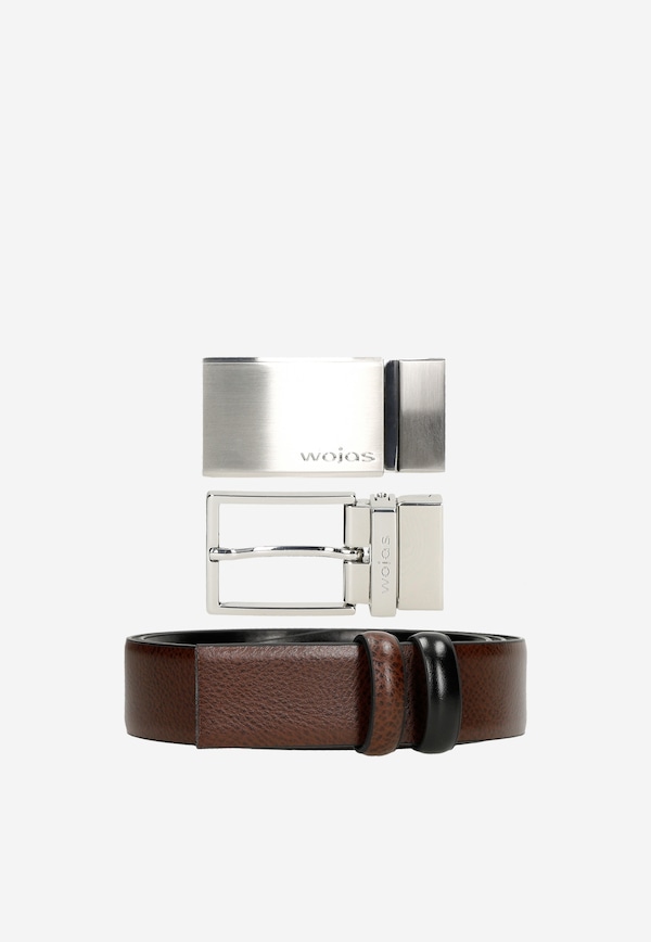 Zestaw prezentowy 4w1 dwustronny pasek z dwiema wymiennymi klamrami