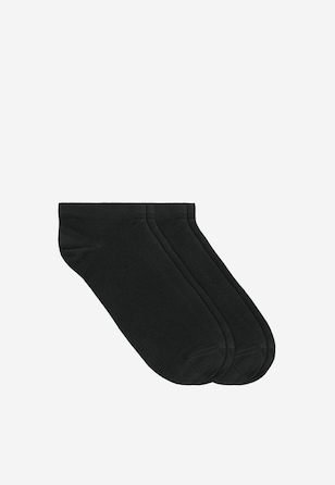 Černé pánské nízké ponožky z bambusového vlákna, 2 páry