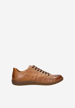 Elegantní pánské kožené boty v jasně hnědé barvě