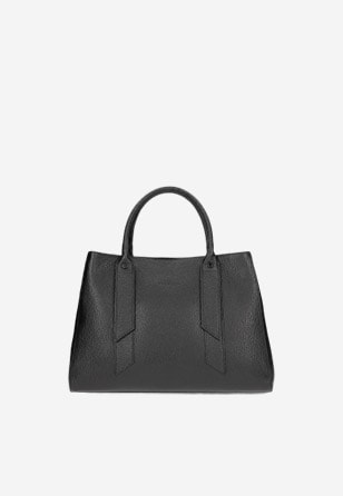 Trendy kufříková dámská kabelka z černé kůže