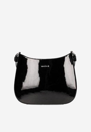 Černá dámská kabelka z kvalitní lakované kůže 80208-31
