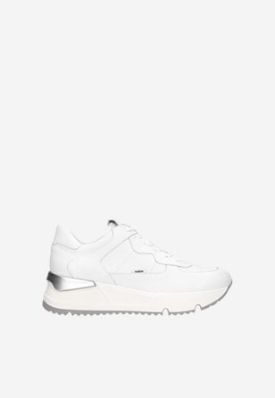 Bílé dámské sneakersy s vysokou podrážkou 46136-59