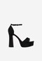 WJS wysokie sandały damskie w kolorze czarnym WJS74060-21