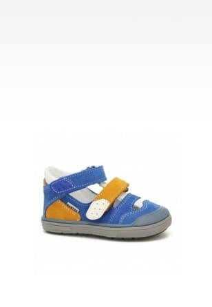 Sandały zabudowane BARTEK 81885-030, dla chłopców, niebiesko-pomarańczowy